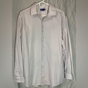 Apt 9 Men's White Patterned Dress Shirt